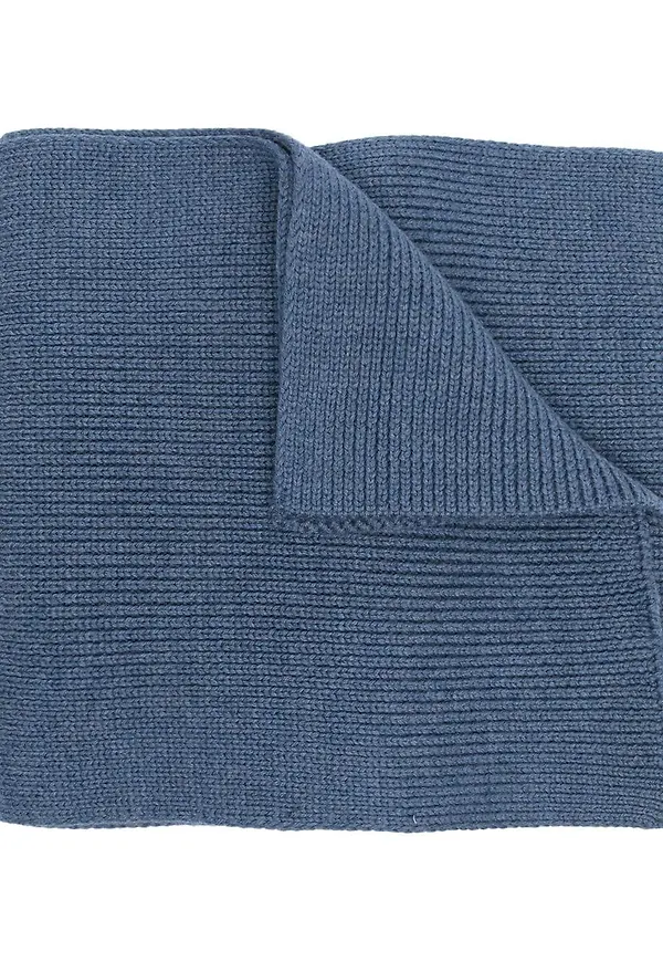 Woolrich ribbstickad halsduk - Blå