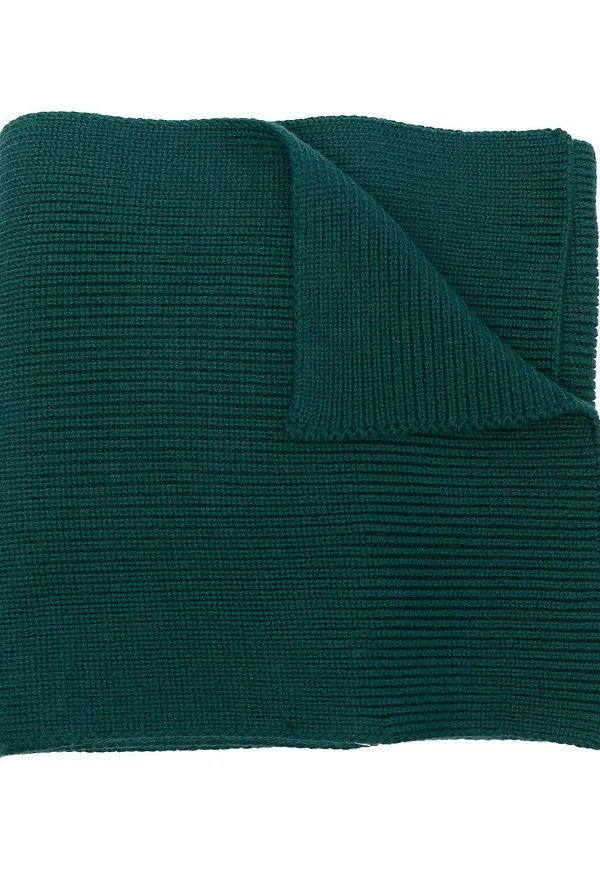 Woolrich ribbstickad halsduk - Grön