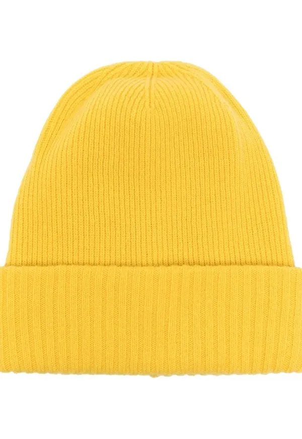 Woolrich ribbstickad mössa - Gul