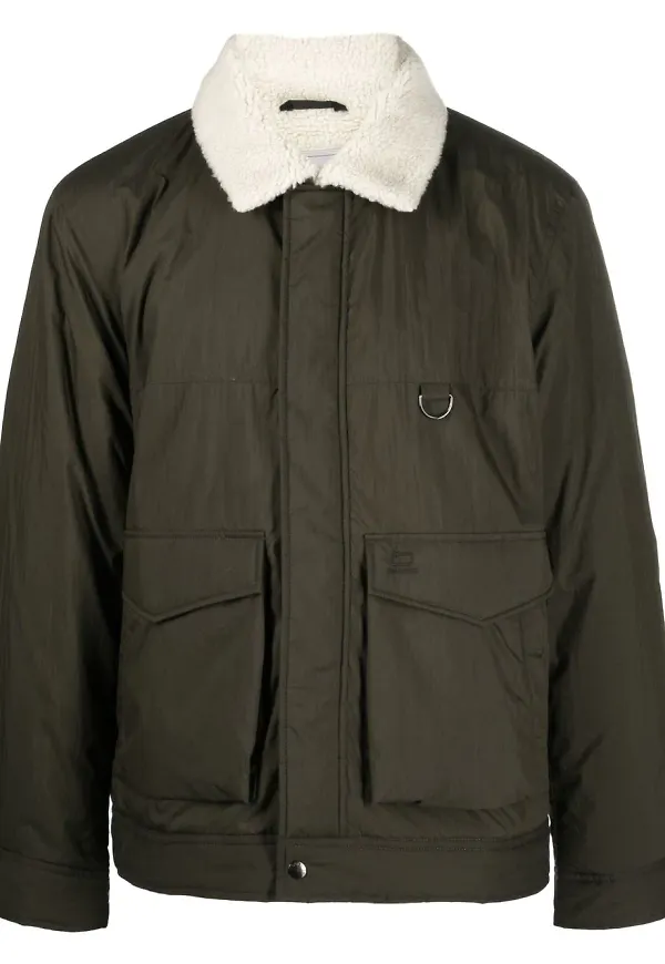 Woolrich Ripstop Trucker sherpajacka - Grön