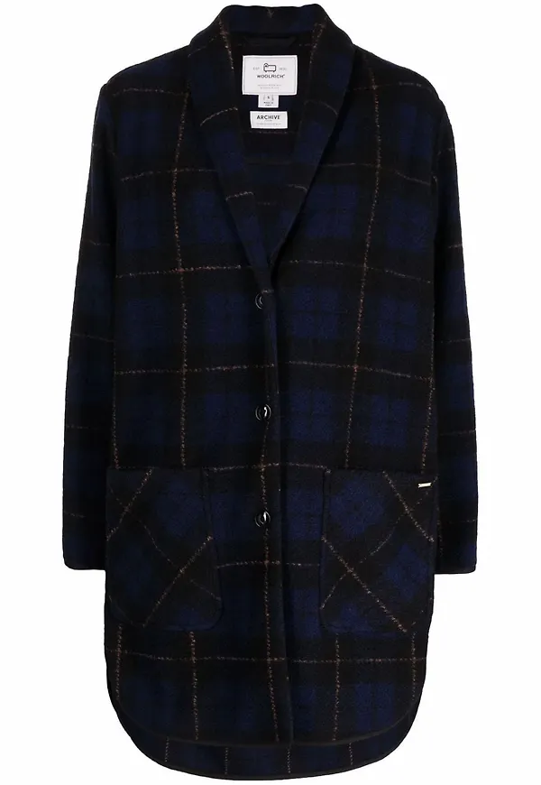 Woolrich rutig enkelknäppt rock - Blå