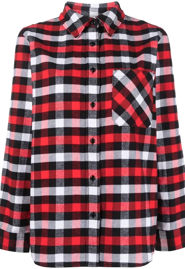Woolrich rutig långärmad skjorta - Röd