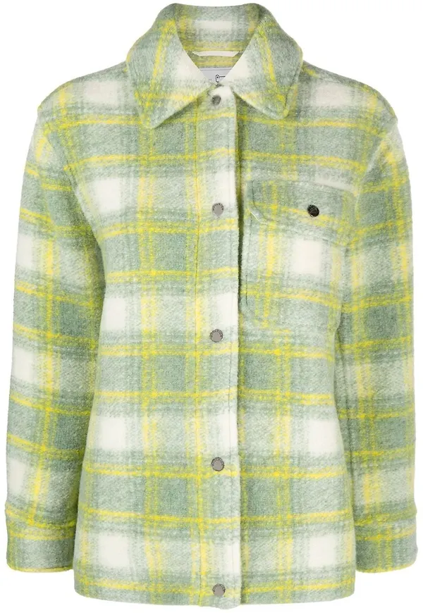 Woolrich rutig skjortjacka - Grön
