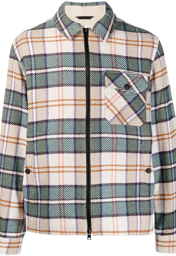 Woolrich rutig skjortjacka - Neutral