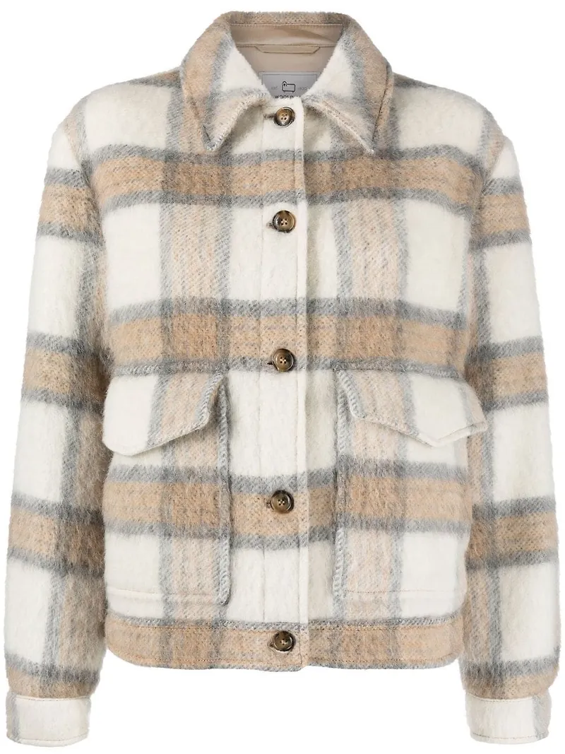 Woolrich rutig skjortjacka - Neutral