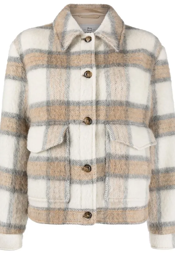 Woolrich rutig skjortjacka - Neutral