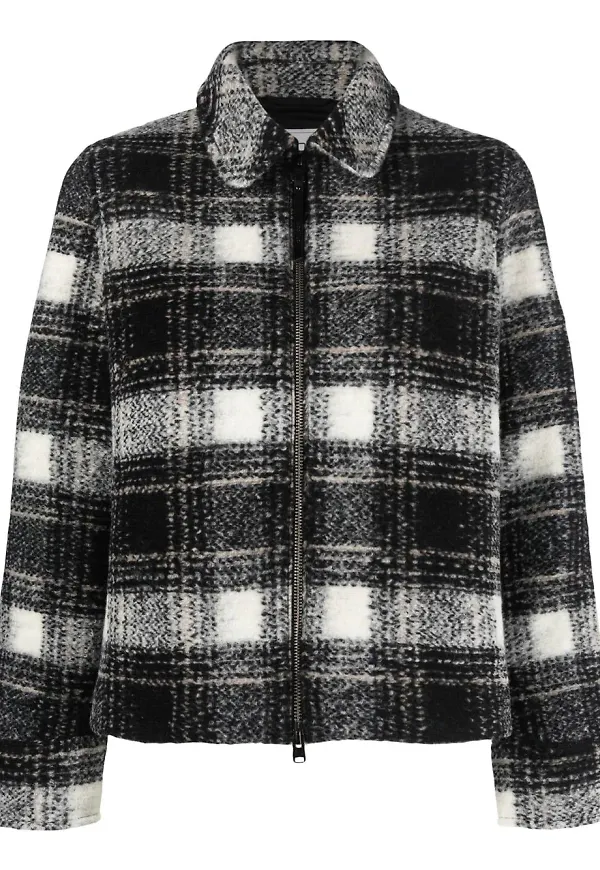 Woolrich rutig skjortjacka - Svart