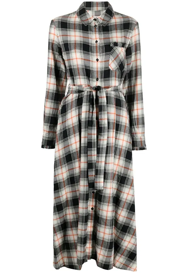 Woolrich rutig skjortklänning - Svart