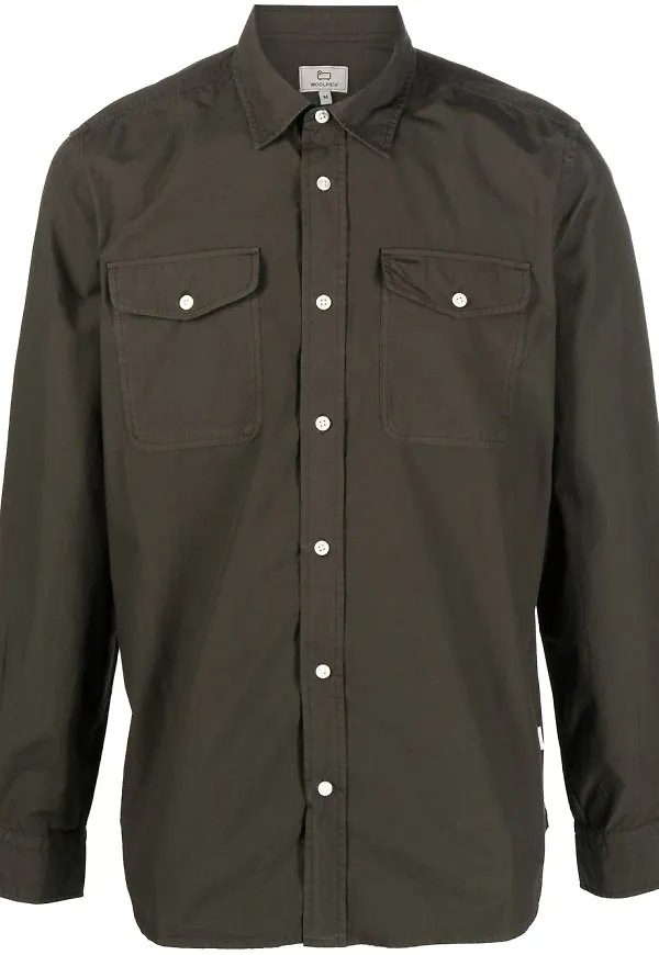 Woolrich skjorta med bröstficka - Grön