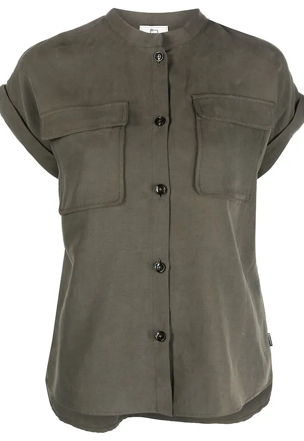 Woolrich skjorta med ficka - Grön