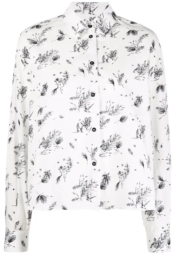 Woolrich skjorta med tryck - Vit