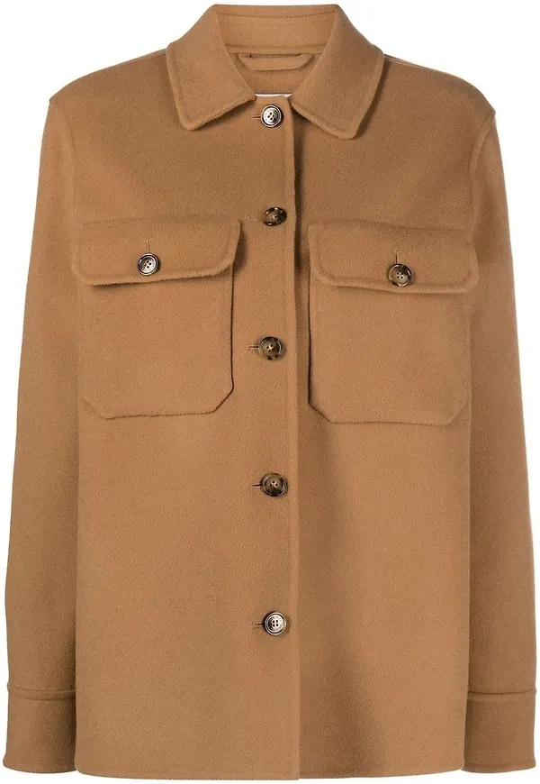 Woolrich skjortjacka i jungfruull - Brun