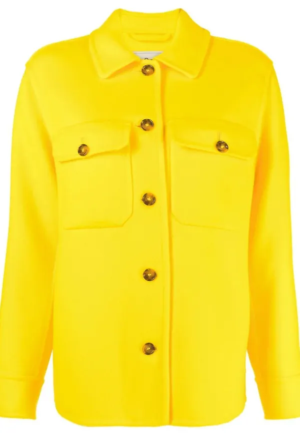 Woolrich skjortjacka i jungfruull - Gul