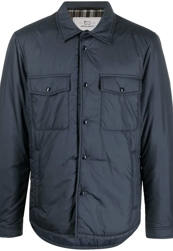 Woolrich skjortjacka med knäppning - Blå