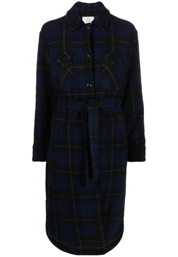 Woolrich skotskrutig kappa - Blå