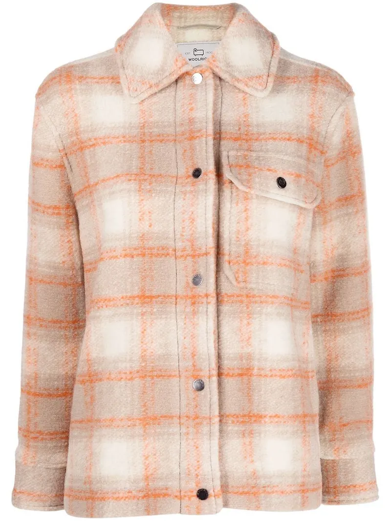 Woolrich skotskrutig oversize-jacka - Neutral