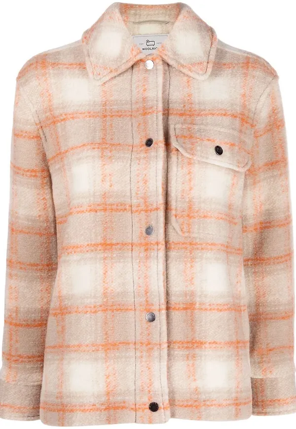 Woolrich skotskrutig oversize-jacka - Neutral