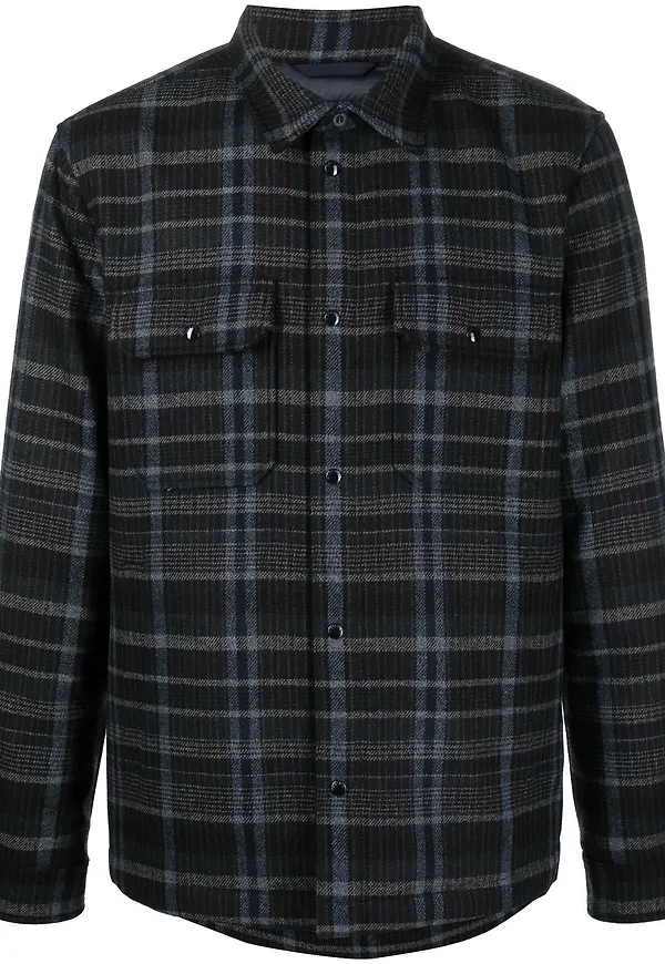 Woolrich skotskrutig skjortjacka - Blå