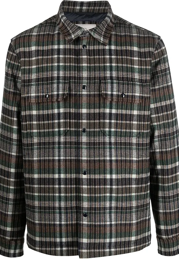 Woolrich skotskrutig skjortjacka - Grön