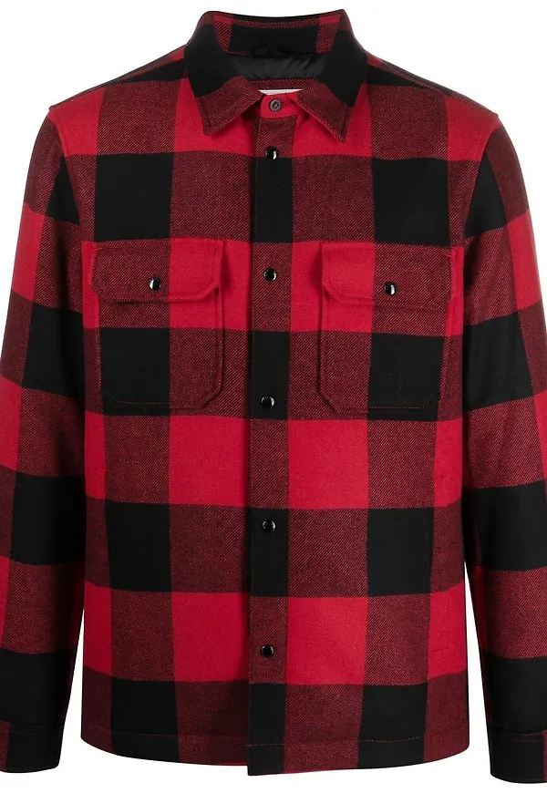 Woolrich skotskrutig skjortjacka - Röd