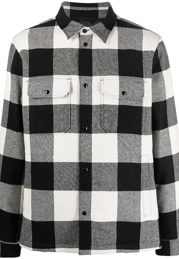 Woolrich skotskrutig skjortjacka - Vit