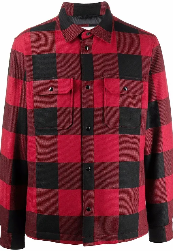 Woolrich skotskrutig vadderad jacka - Röd