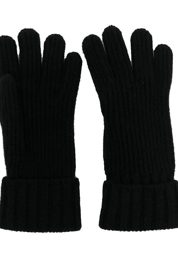 Woolrich stickade kashmirhandskar - Svart