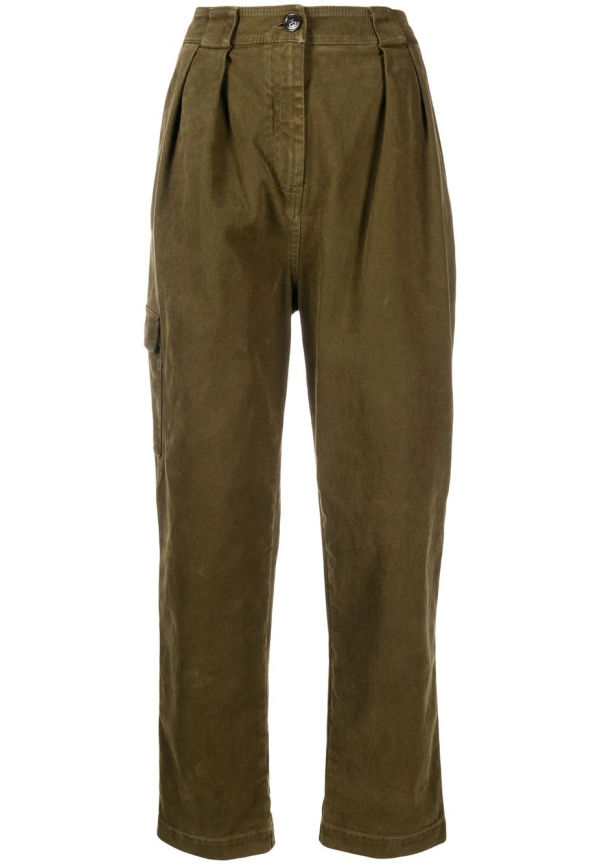 Woolrich straight-jeans med hög midja - Grön