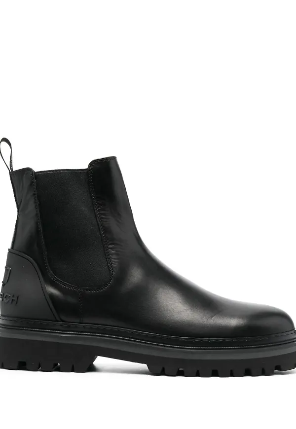 Woolrich stövletter i läder - Svart