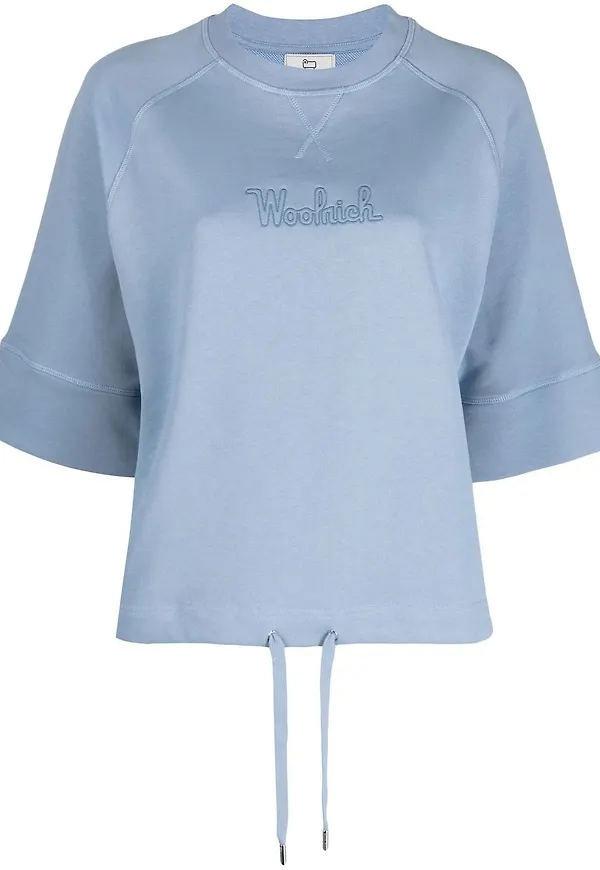 Woolrich t-shirt med dragsko - Blå
