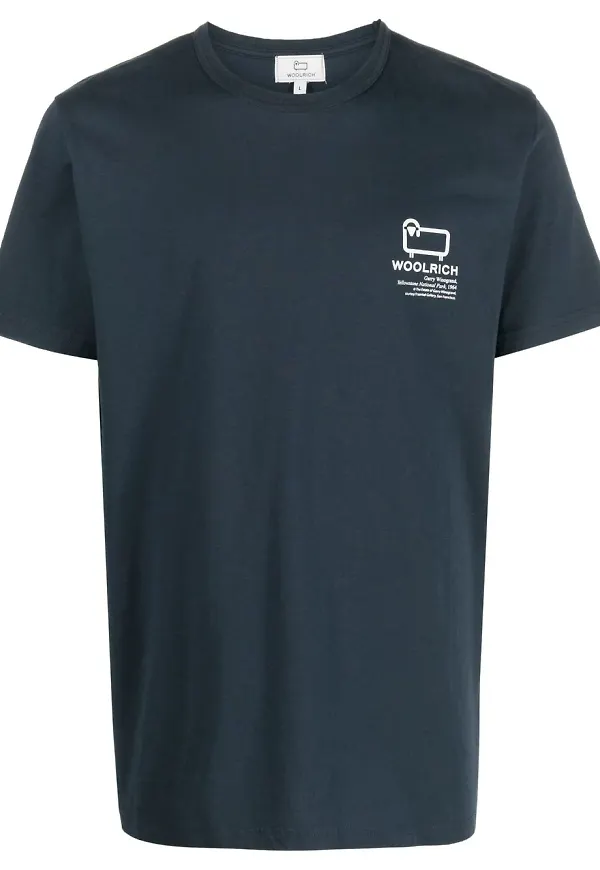 Woolrich t-shirt med grafiskt tryck - Blå