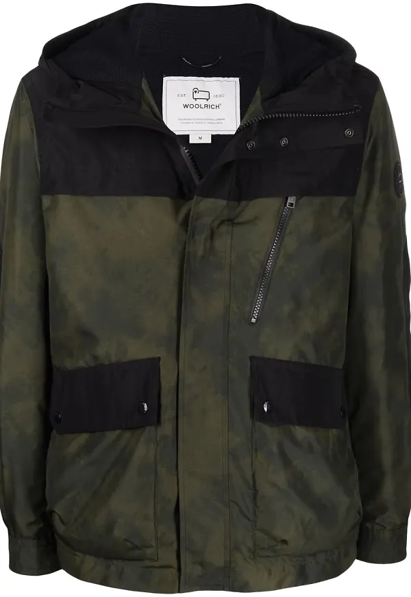 Woolrich Trek batikmönstrad vindjacka - Grön
