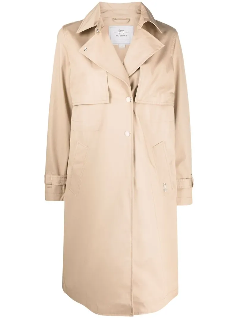 Woolrich trenchcoat med knäppning - Neutral