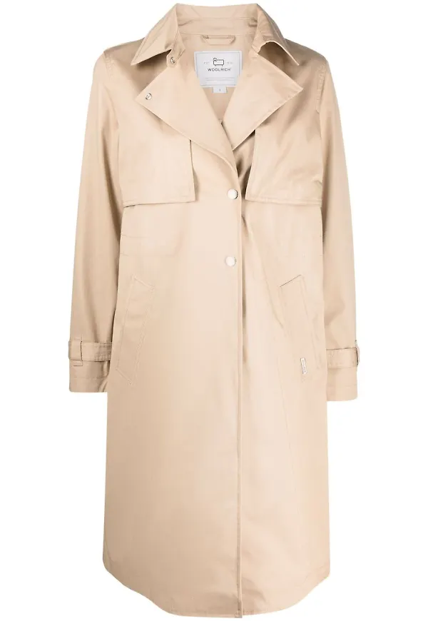 Woolrich trenchcoat med knäppning - Neutral
