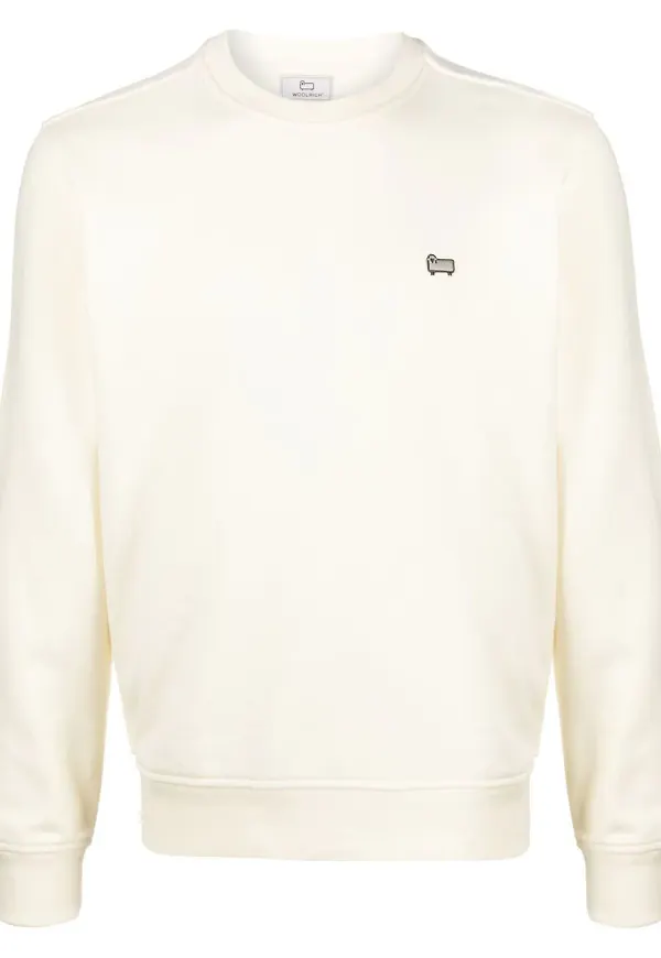 Woolrich tröja med brodyr - Vit
