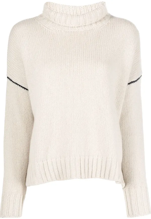 Woolrich tröja med rullkrage - Neutral