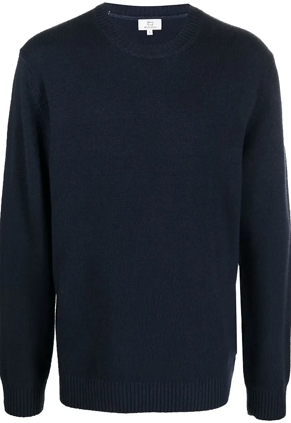 Woolrich tröja med rundad hals - Blå