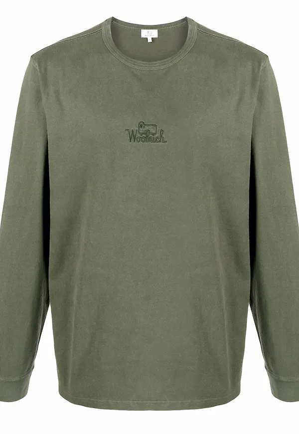 Woolrich tröja med rundad hals - Grön