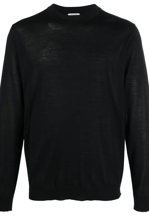 Woolrich tröja med rundad hals - Svart