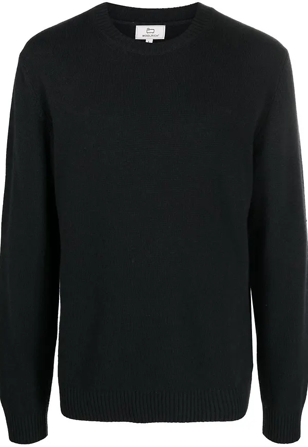 Woolrich tröja med rundad hals - Svart