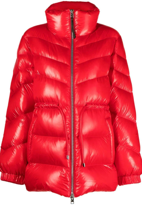 Woolrich vadderad jacka med dragkedja - Röd
