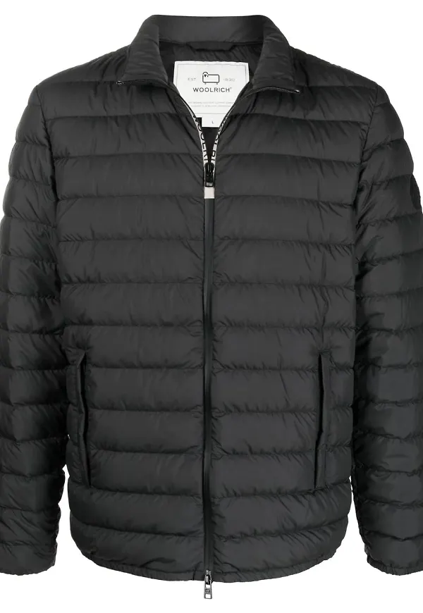 Woolrich vadderad jacka med dragkedja - Svart