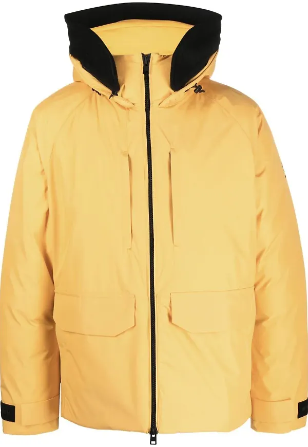 Woolrich vadderad jacka med huva - Gul