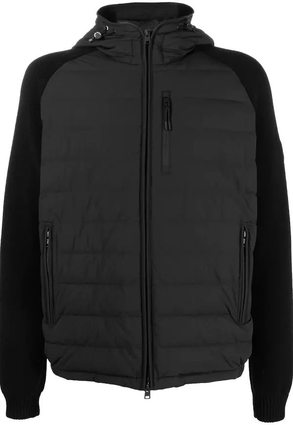 Woolrich vadderad jacka med huva - Svart