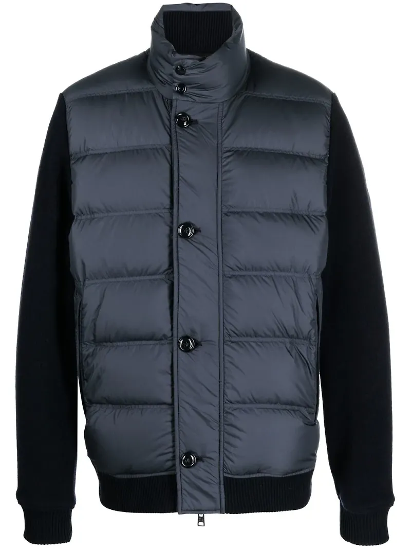 Woolrich vadderad jacka med panel - Blå