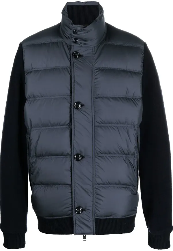 Woolrich vadderad jacka med panel - Blå