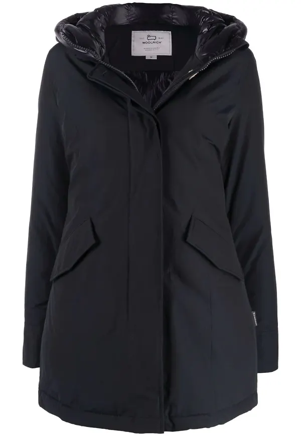 Woolrich vadderad kappa med huva - Blå