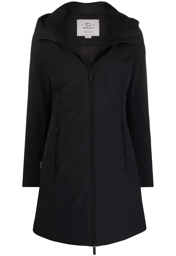 Woolrich vadderad parkas med huva - Svart