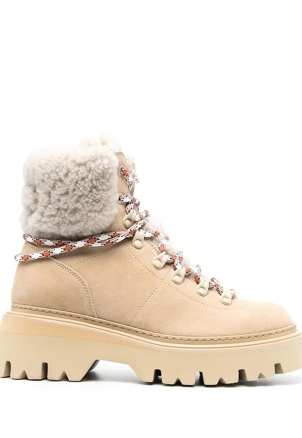 Woolrich vandrarkängor i fårskinn - Neutral
