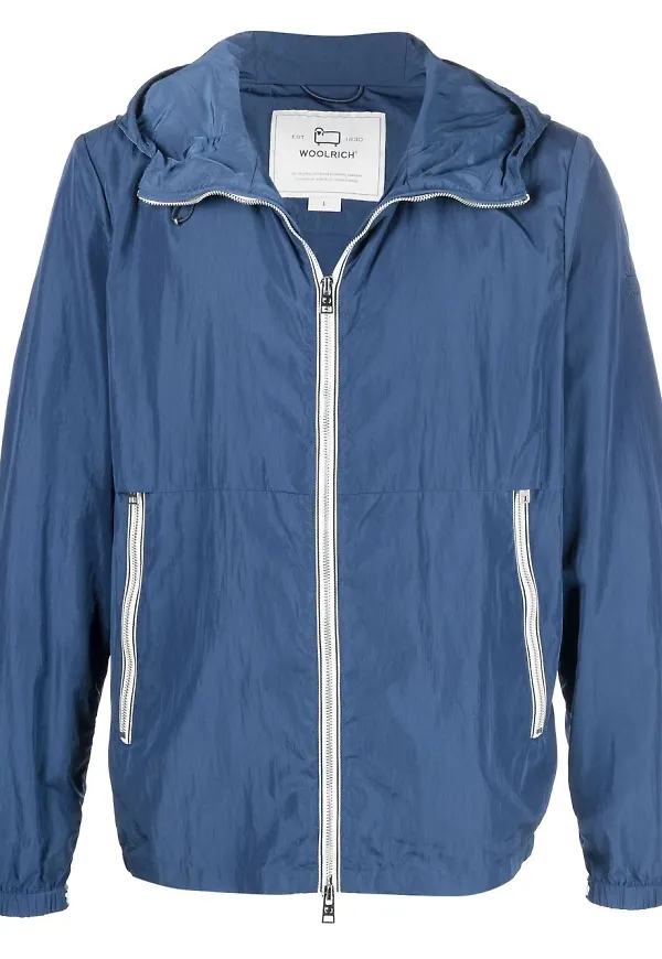 Woolrich vindjacka med huva - Blå